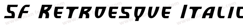 SF Retroesque Italic字体转换